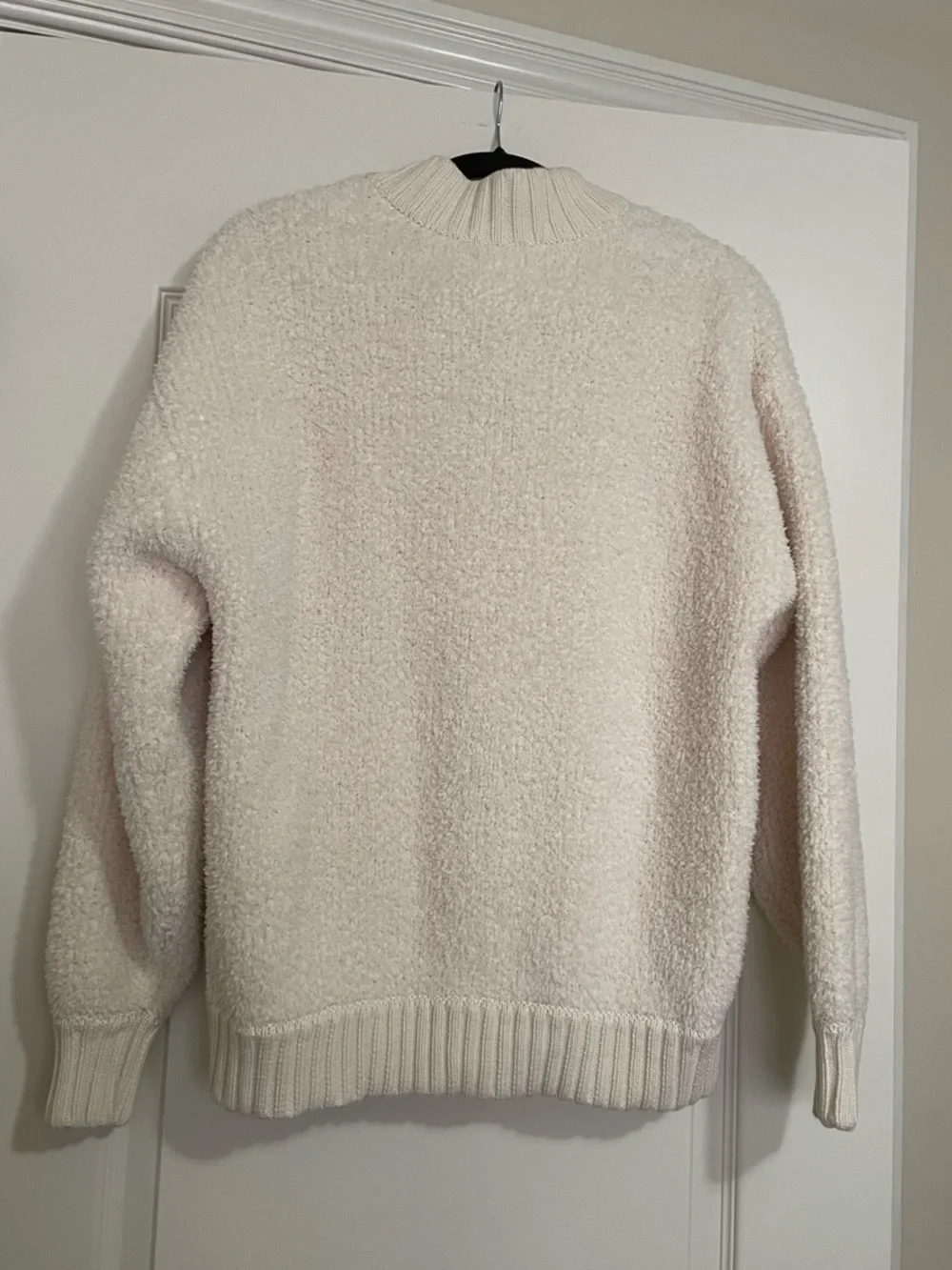 Aerie Cozy Bomber Jacket Cream Zip Up XS
